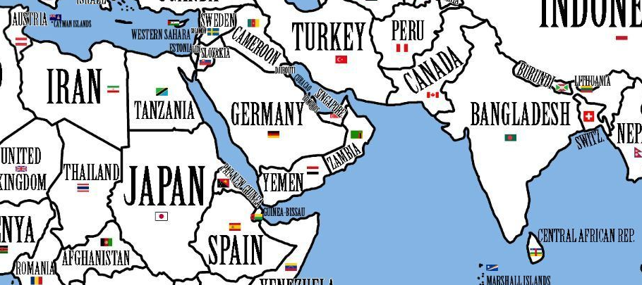 Hoe ziet de wereld er uit als het land met de meeste inwoners zich zou huisvesten in het grootste land op aarde Hoe ziet de wereld er uit als het land met de meeste inwoners zich zou huisvesten in het grootste land op aarde